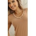 034424  Blusa Manga Curta Ramany Lisa :: Mocha Mousse